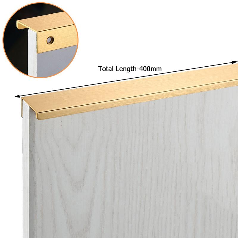 KAK Gold Silver Black Hidden Cabinet Handles Zinc Alloy Kitchen Cupboard Pulls Drawer Knobs Furniture Door Handle Hardware