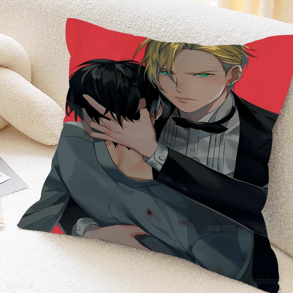 Anime Banana Fish Maple Design Cushion Cover Happy Autumn Harvest Decor Holiday Decorati Pillow Cover