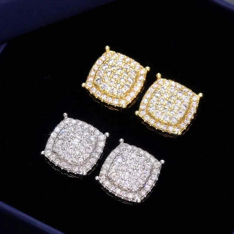 Bling Super Flash Geometric Stud Earrings For Women, Men'S Hip-Hop Versatile Personalized Earrings, Exquisite Versatile Commuter Models