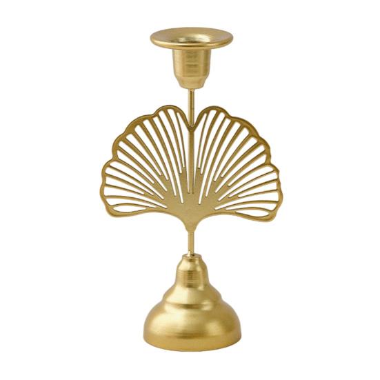 Decorative Vintage Candle Stand Metal Holder, Romantic Candlestick Dinner Table Centerpiece, Retro Style Decor Aged Texture for Wedding Party and Home