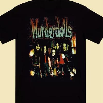 טי-שירט כותנה יוניסקס שחורה של הלהקה American Vintage Murderdolls קיץ חדש אופנת וינטג' בגדי רחוב לגברים ולנשים