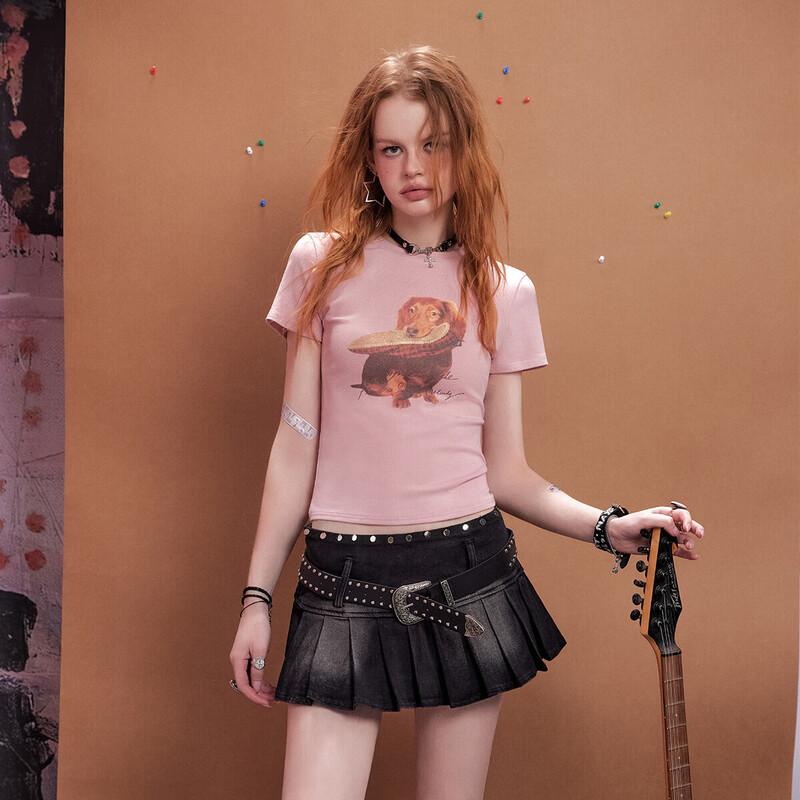 

UNIFREE Dog Print Slim Fit Short Sleeve T-Shirt XXL