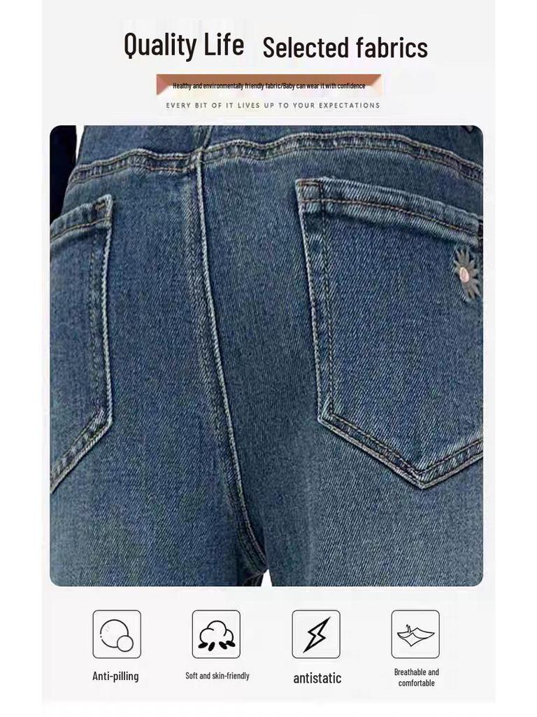 Girls' Plus Velvet Flare Jeans: Autumn/Winter 2025 - Thickened Casual Pants for Big Kids