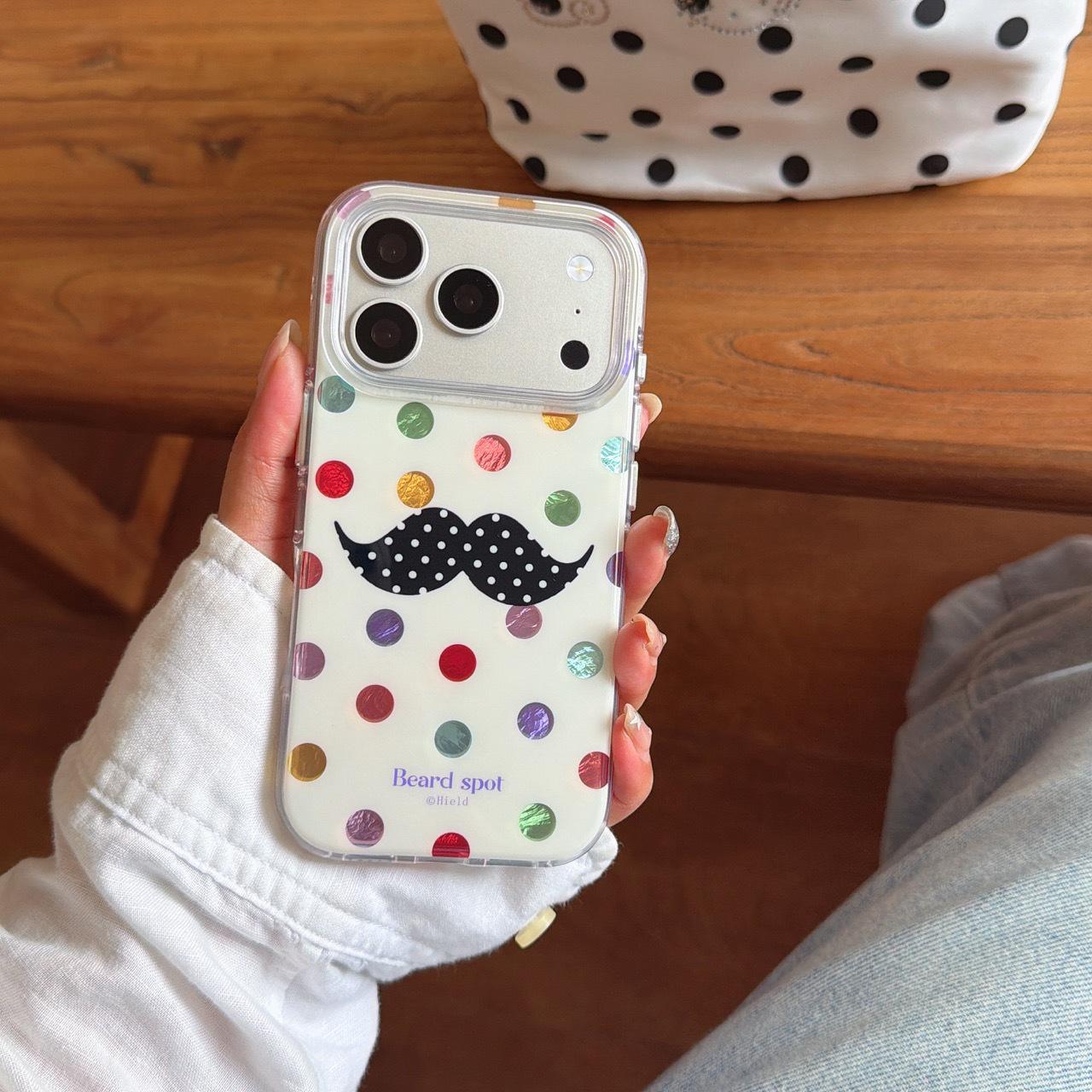 

Full Screen Colorful Polka Dot Case for iPhone 16/17 Pro Max, Fits iPhone 14/15 Round Edge iPhone 16 Pro