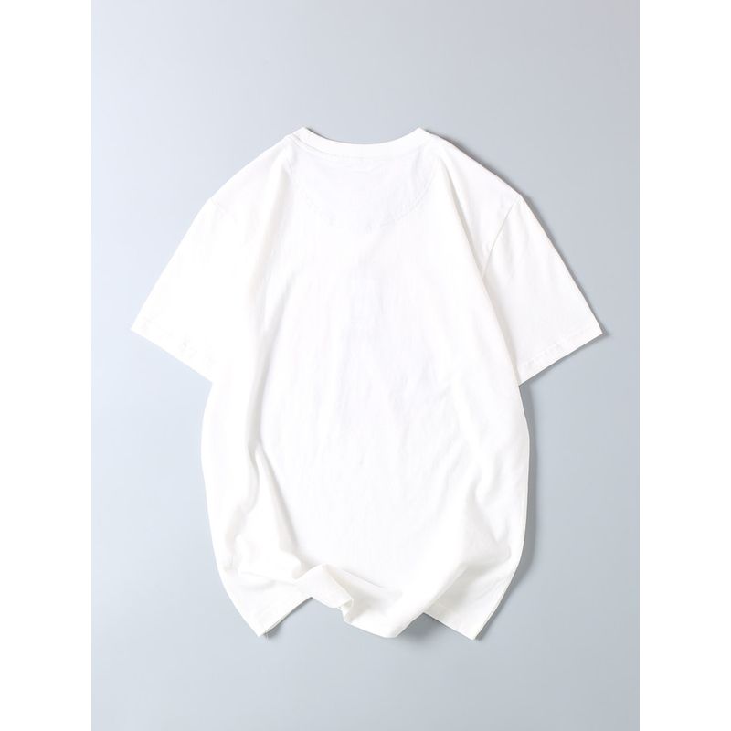 Vintage Motorcycle Print Short-Sleeve T-Shirt for Men, Pure Cotton, Niche Loose-Fitting Trendy Tee, Surplus from Japanese Export