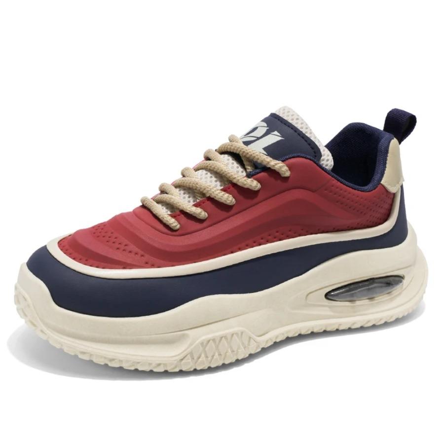 

2025 Designer new men s breathable increase thick sole non-slip fashion casual sports loafers walking large size men s shoes 44 красный