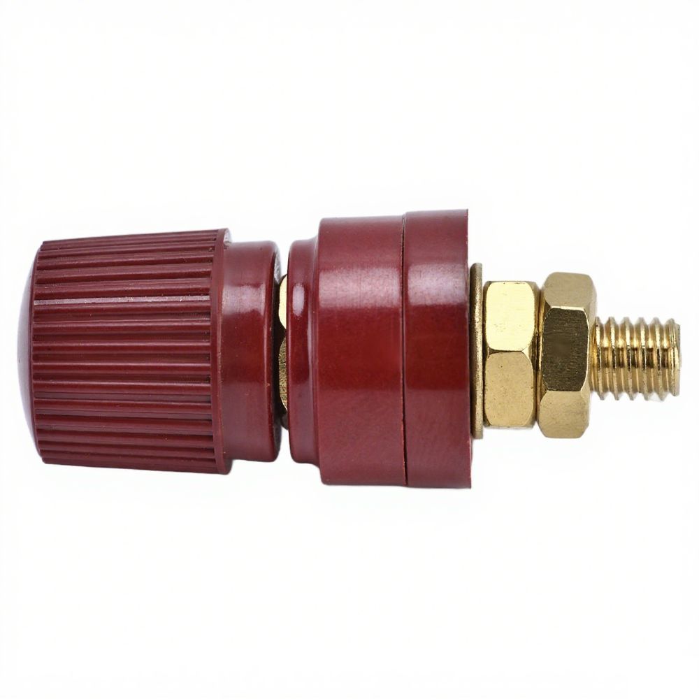 1 Pair copper Binding Post 32mm Screw Rod 44mm Length Copper Binding Post M6 Thread 220V 380V Copper Welding Terminal