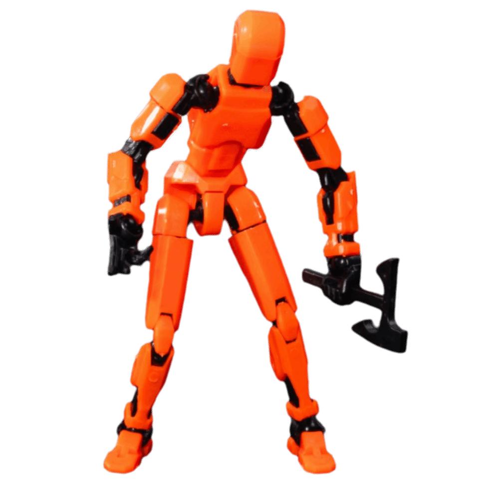 Poseable Model Multi-Jointed Robot Multi Joint Mobile 3D Printed Mannequin  Collectible Display оранжевый