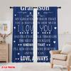 2pcs,2D Plane Printing Popular Curtains To Grandsons Heart Polyester (without Rod) Outdoor Decorations Ldeal for Bedroom Living