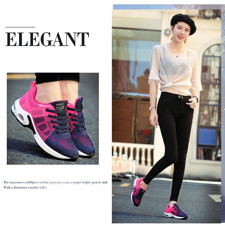 2020 Damen Frühjahr Flyknit Mesh Sneaker - Stylische, Atmungsaktive Sportschuhe mit Luftpolster für Studenten