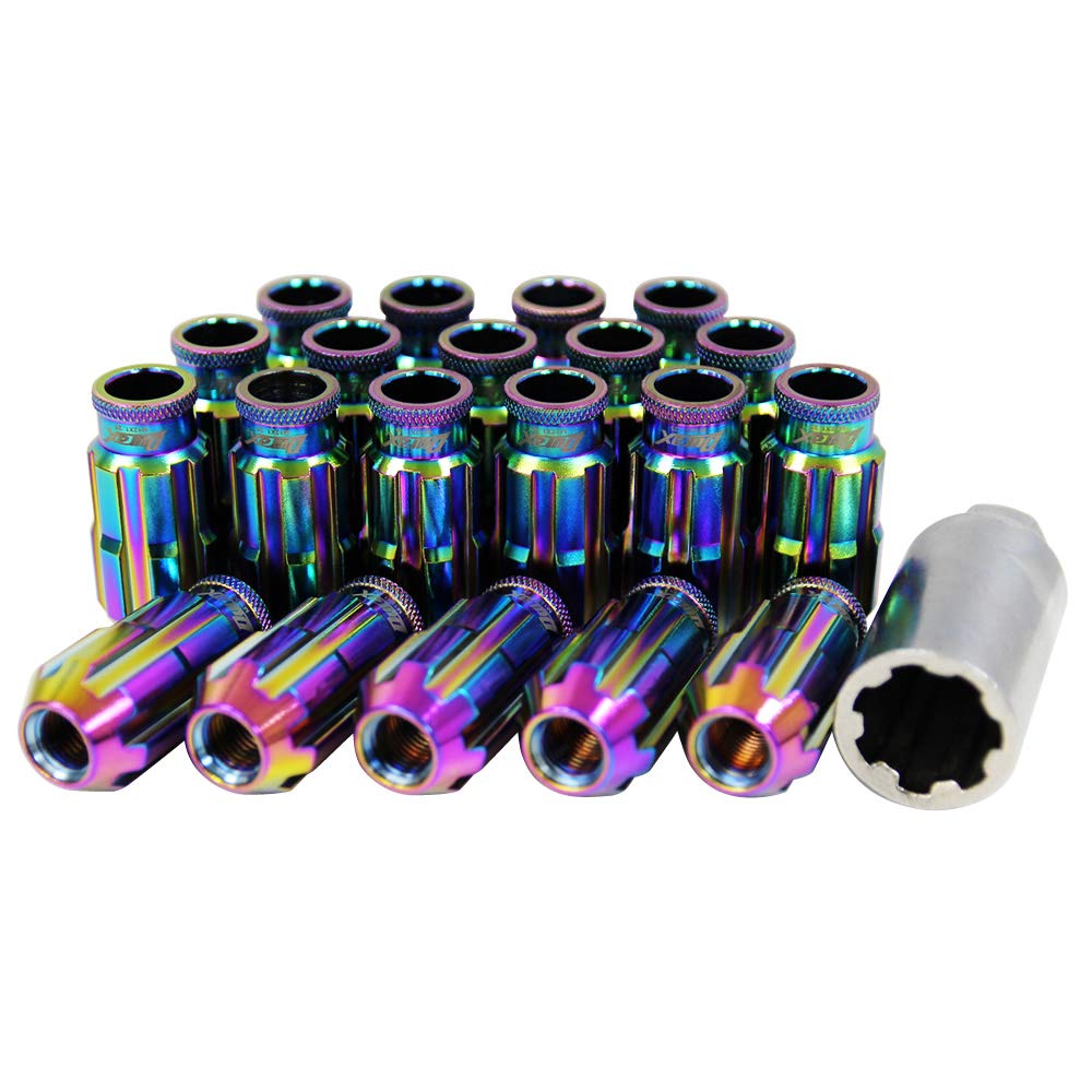 Durax Lightweight Aluminum Wheel Nut Racing Nut M12 P1.5 Through Nut Long Type with