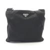 Used Triangle Logo Shoulder Bag Nylon Black Used Unisex