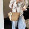 New Beautiful Casual Fashion Simple Woven Holiday Idyllic Large Capacity Portable Tote Bag Shoulder Armpit Bag