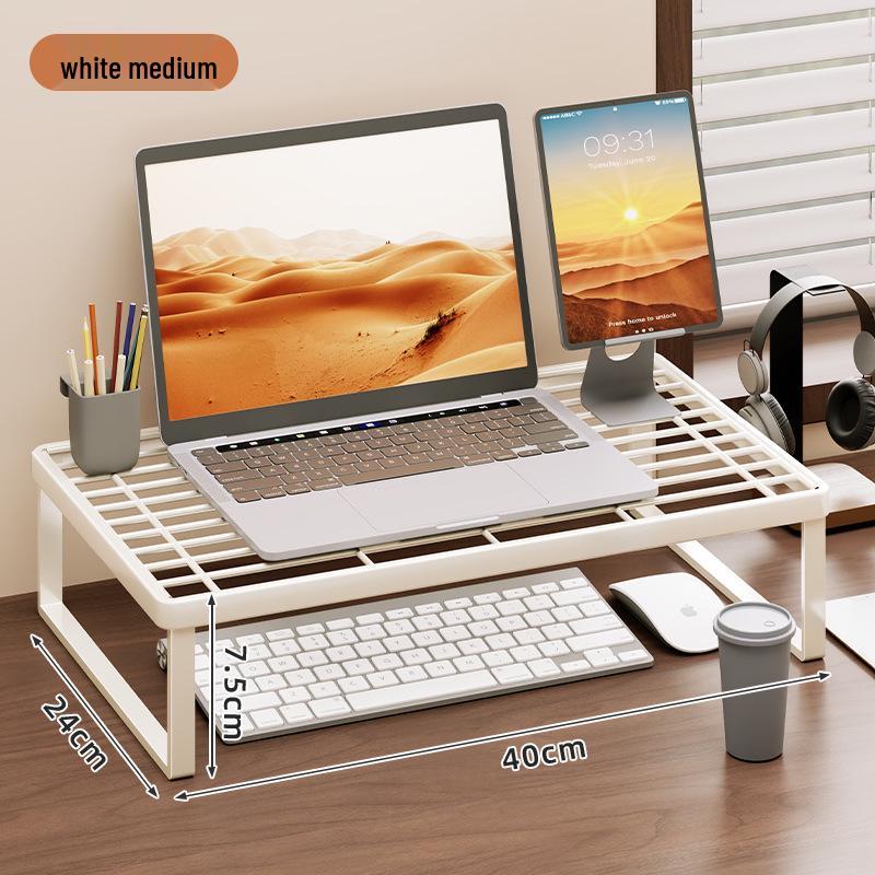 Iron Art Desktop Laptop Stand with Cooling Base and Monitor Bracket
