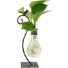 1pc Desktop Glass Planter Hydroponics Vase Planter Bulb Vase with Holder for Home Decoration Modern Creative Bird Plant Terrarium Stand