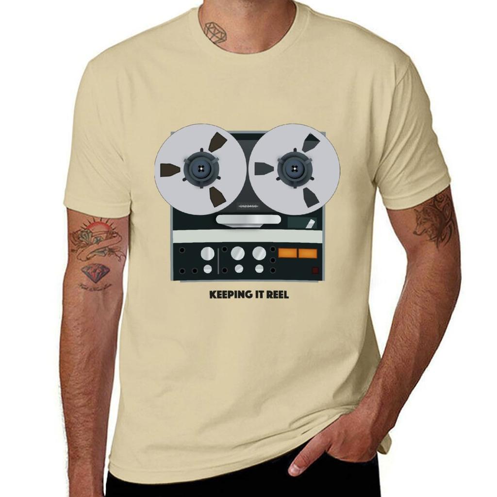 Reel To Reel Tape Recorder Revox T-Shirt Anime Clothes Plain Cute Tops Aesthetic Clothes Men T Shirts
