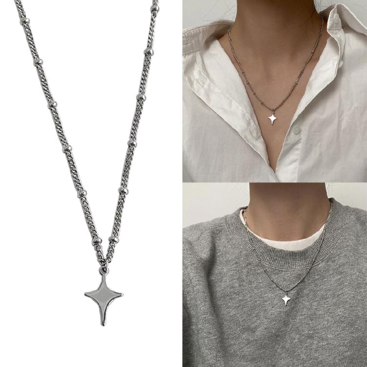 Four-pointed Star Pendant Necklaces Pendant Choker Y2k Jewelry Gift for Hot Girl