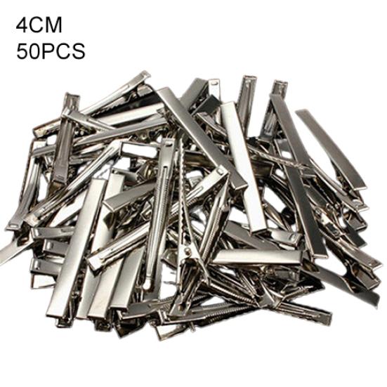 50Pcs Mini Metal Prong Alligator Clips Hair Bows Hair Accessories Beauty Tool