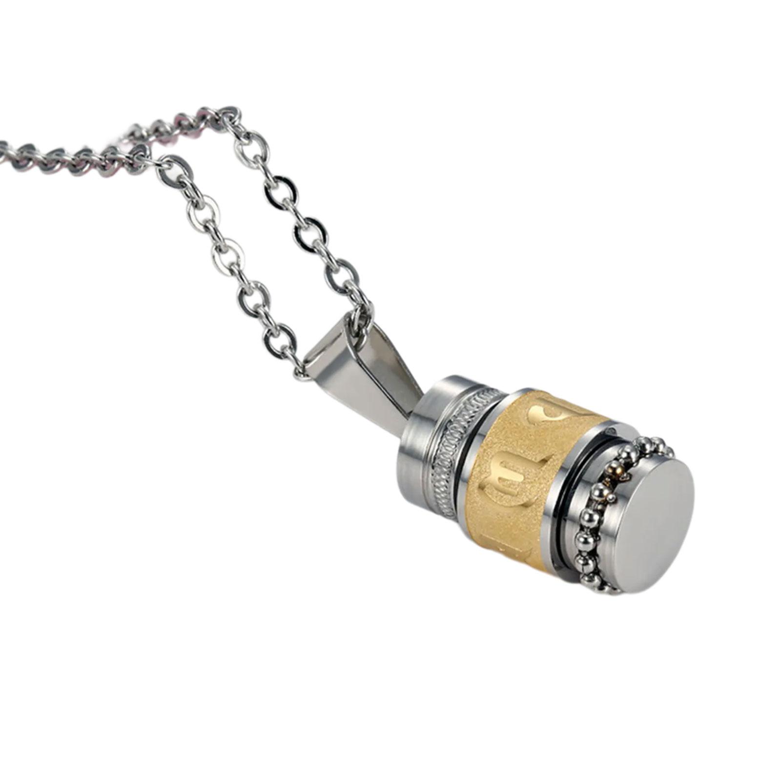 

Элегантное ожерелье-шарм с шестислоговой мантрой на санскрите, духовное ожерелье из нержавеющей стали, аксессуар для мужчин и женщин золотой