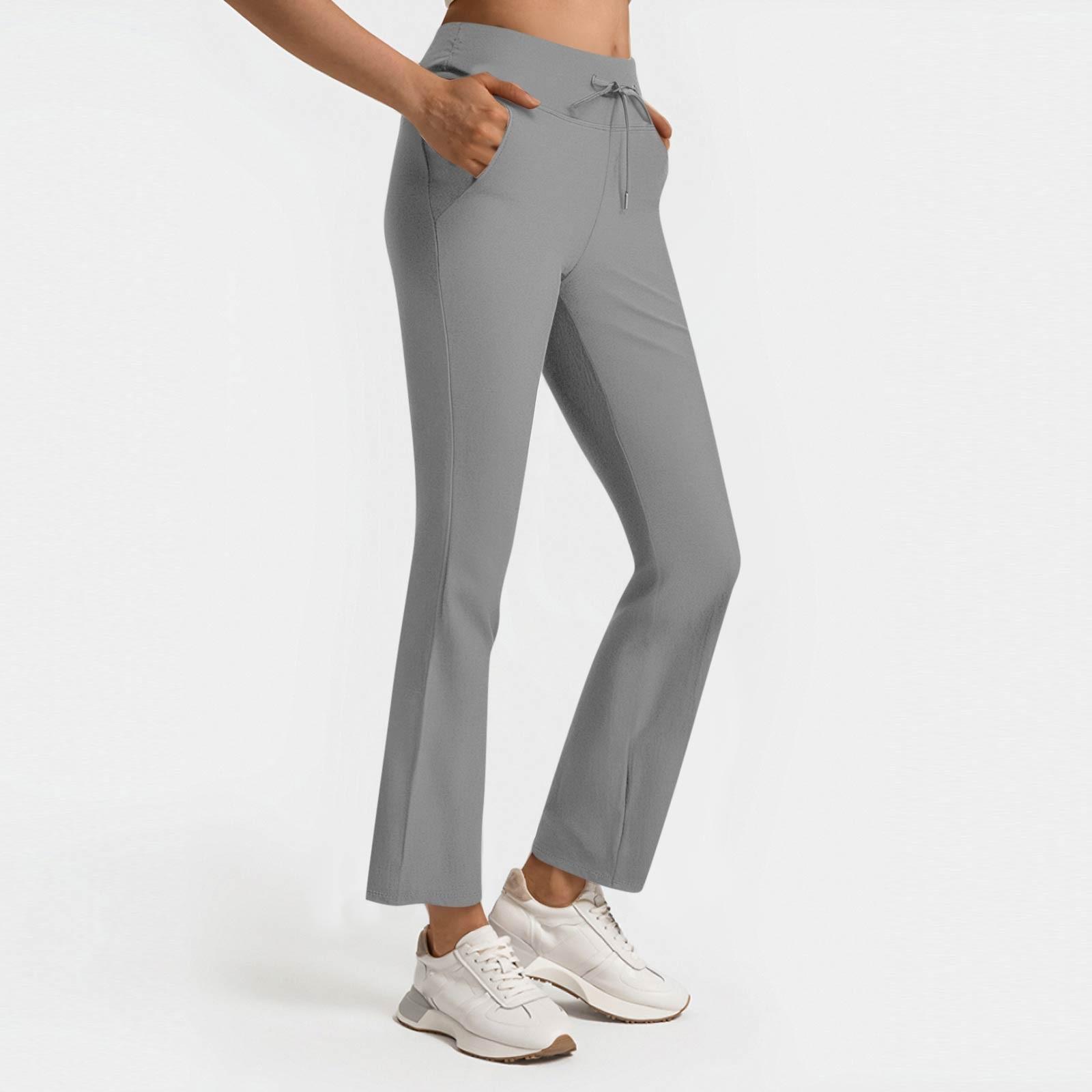 

Женские повседневные модные брюки однотонные с высокой талией и завязками на шнурке L