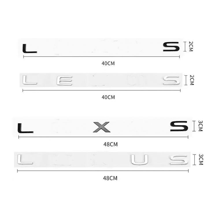 Zinc Alloy For IS250 IS200 CT200h RX330 RX350 NS200 ES300 NX300h Letter Logo Car Trunk 3D ABS Emblem Rear Body Badge Sticker