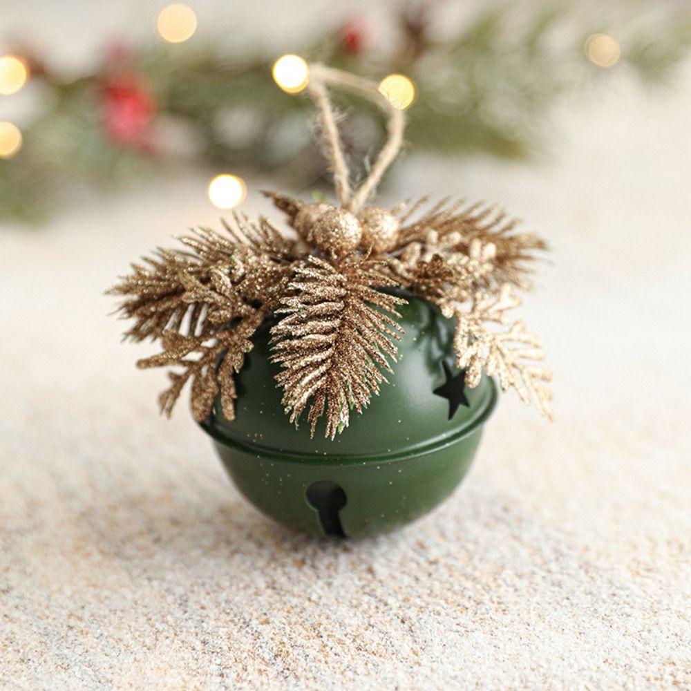 Handmade Christmas Gold Bells Pendant Iron Xmas Tree Hanging Bells  New Year Home Ornament