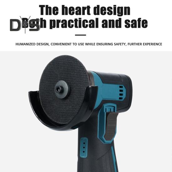 Kabelloses Winkelschleifer-Set, 19500 U/min, hohe Geschwindigkeit, wiederaufladbar, rutschfestes Design, kleines, leichtes elektrisches Schleifwerkzeug, Handschneider