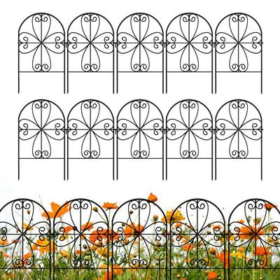 Garden Fence Rustproof Metal No Dig Fence 10x Panels Yard Decor Border For Rabbits Lawn Pets Dogs Patio Pet Area Outdoor Space