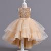 Children's Sequined Princess Dress - Girls' Puffy Tailed Skirt