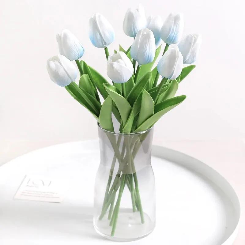 10Pcs Tulip Artificial Flowers Real Touch Bouquet Fake Flowers for Home Bedroom Decor Garden Wedding Decoration Vase Accessories