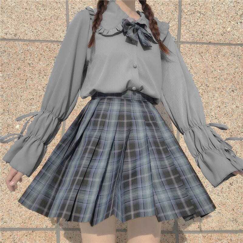 

Весняні та осінні моделі сорочки Жіноча вільна сорочка Jk з короткими рукавами XL сірий