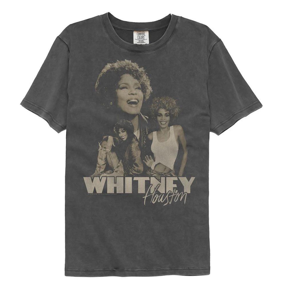 Whitney Houston - Three Images - American Classics - Solid Gray Short Slee 140