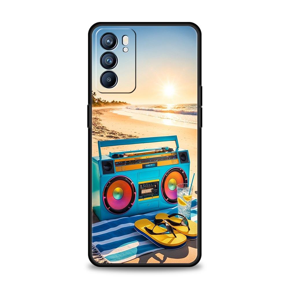 Retro Recording Device Phone Case For Oppo Reno 13 12 11 10 7 F Find X5 X6 A98 A80 A79 A78 A57 A54 A31 A17 Pro 5G Soft TPU Cover