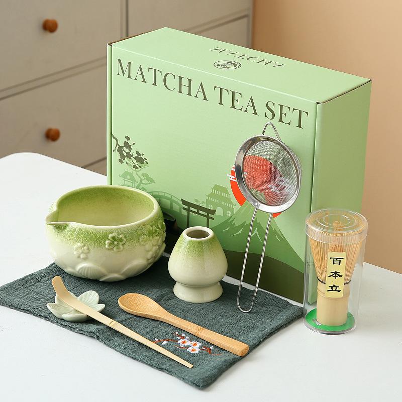Matcha Bowl With Matcha Whisk Set Japanese Matcha Tea Set Matcha Making Kit Tranditional Song Dynasty Tea Ceremony Accessories