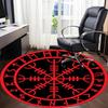 1pc Viking Compass Office Round Area Rug, Under Office Chairs Bedroom Living Room Home Decor, Room Deco, Available In Various Sizes