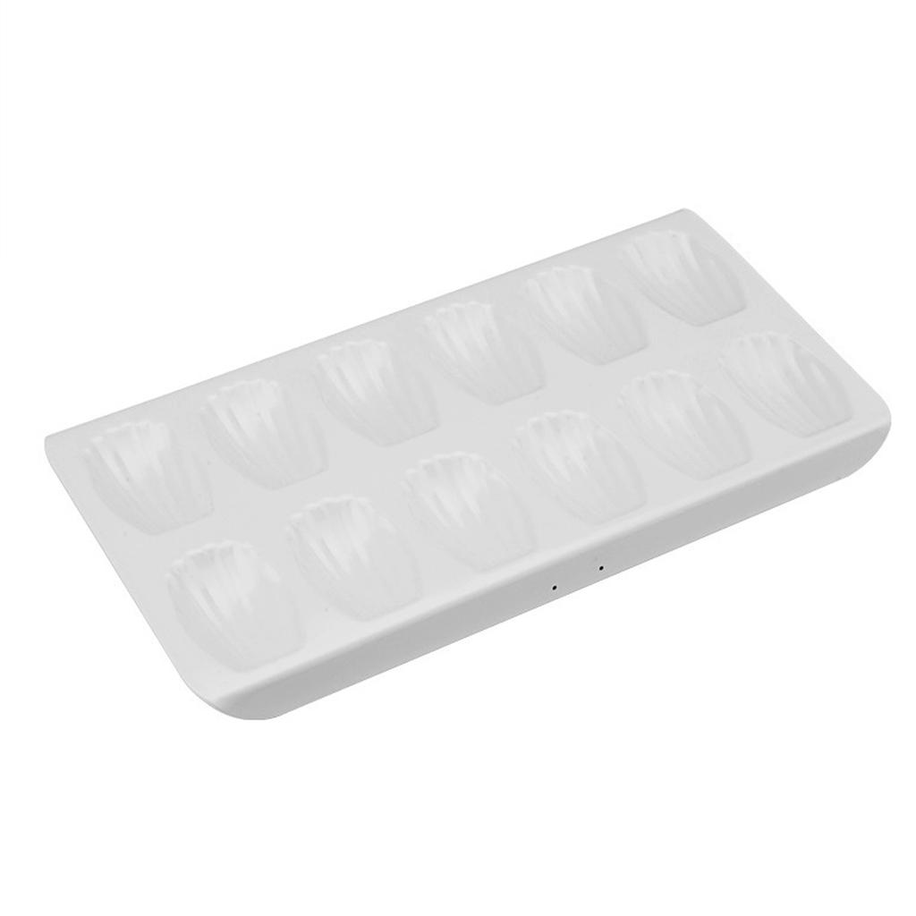 12 Cavity Madeleine Pan Mold Carbon Steel Non Stick Cake Pan Oval Shell Madeline Heavy Duty Cookie Bakeware for Oven Baking