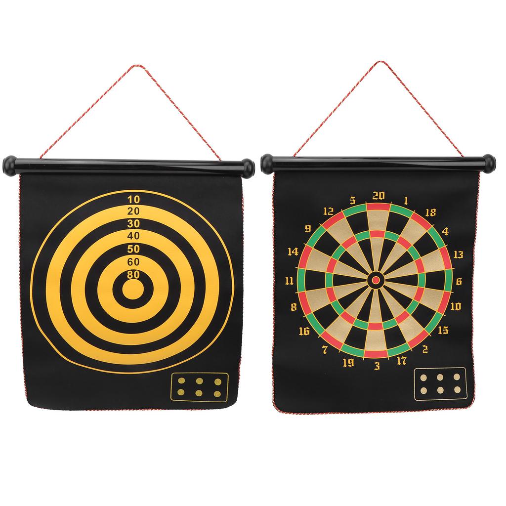 15in Magnetic Dart Board with 6 Dart Safety Magnet Doublesided Printing Dart Lint