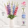Long Stem Artificial Flowers Branch Silk Decorative Delphinium Branch Hyacinth Style Long Branches Wedding Flowers