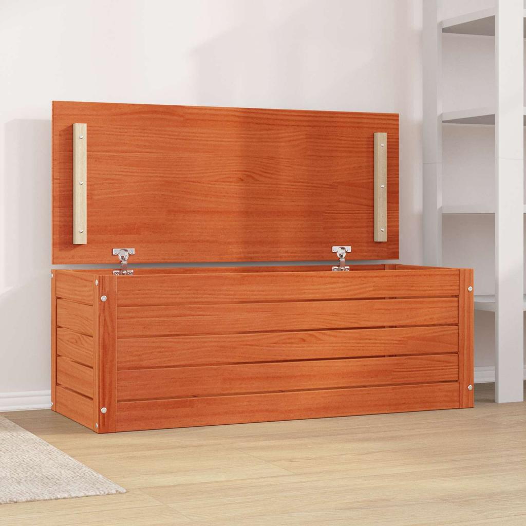 Storage Box with Storage Wax Brown 89 X 36.5 X 33 Cm