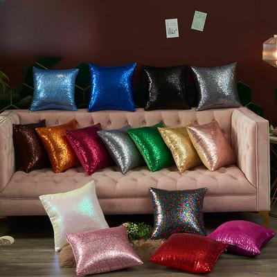 Zlaté obliečky na vankúše Flitrové ozdobné obliečky na vankúše na gauč, posteľ, obývačku, vianočné flitre Obliečka na vankúš