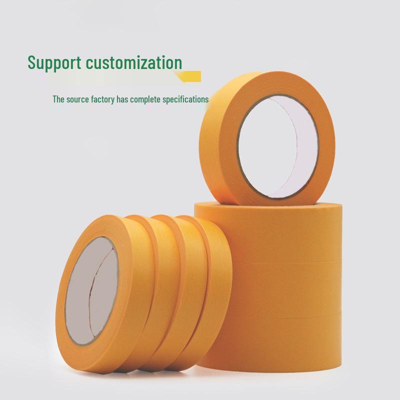 Yellow High-Viscosity Washi Tape: 10m Masking Protection for Paint and Beauty Applications