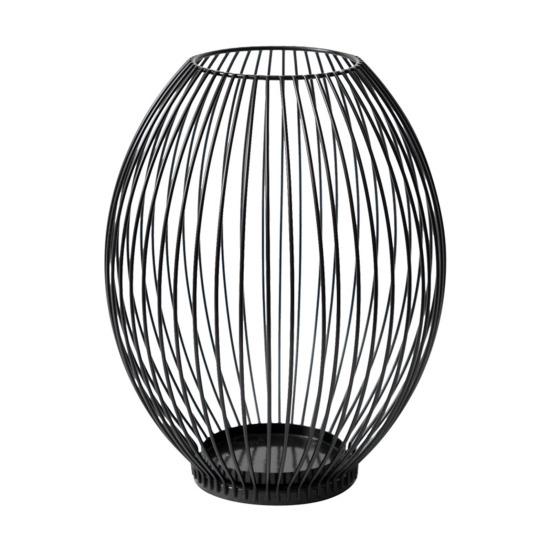 Metal Wire Cage Pillar Candle Holder Vintage Hollow Out Tea Light Holder for Fireplace Mantel Table Centerpiece
