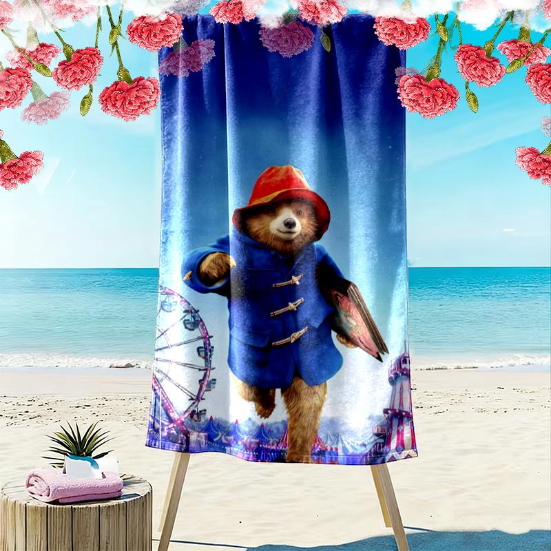 Paddington Bear Towel, Large Soft Quick Dry Towel for Beach Camping Swimming
