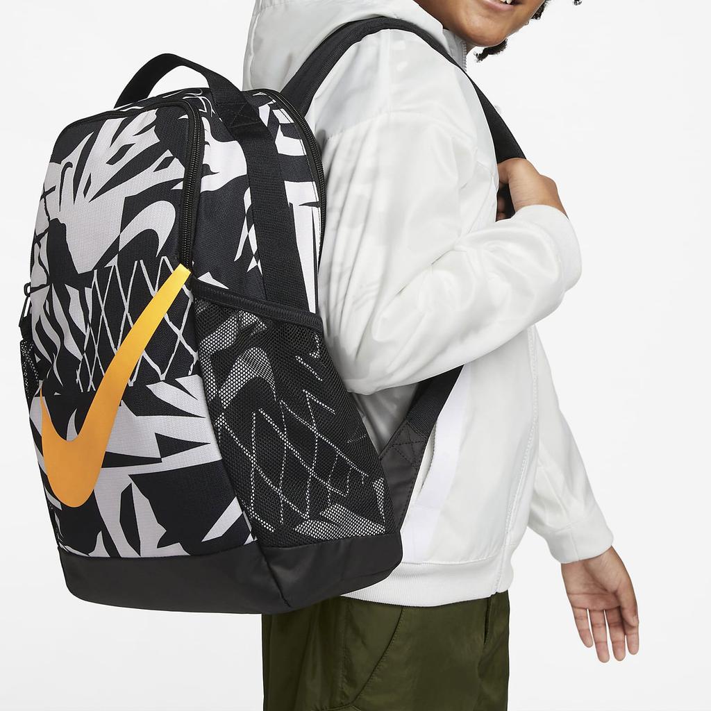 Nike Polyester Backpack Regular Unisex Black White Casual DV6143-010