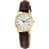 Citizen Q&Q Analog Waterproof Watch Date Day Leather Strap A207-107 Women's White