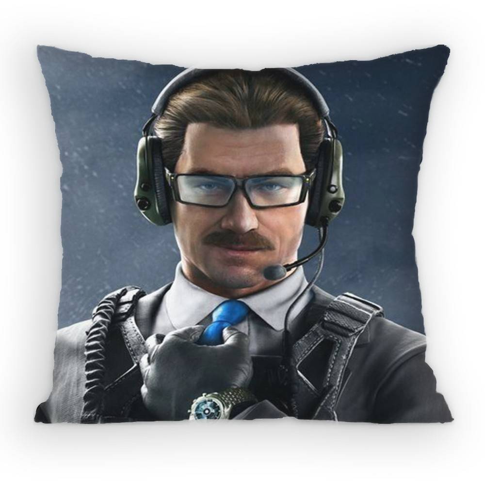 Tom Clancys Rainbow Six Siege Character Pillow Case Sofa Living Room for Bedroom Cushion Square Cushion Nap Time