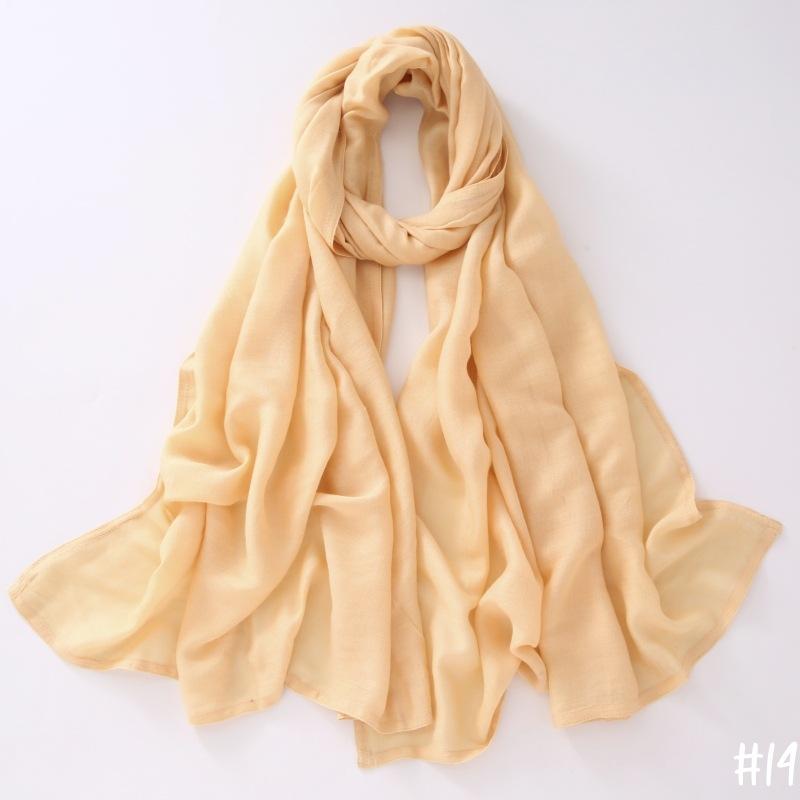 New Thin Modal Scarf For Women Girls Solid Scarves Soft Wide Brim Cotton Breathable Pashmina Shawl Foulard Winter Wrap Shawls