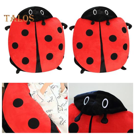 Plush Pillow Giant Ladybug Shape Pillow Soft Oversized Stuffed Decorative Pillow for Bedroom Living Room