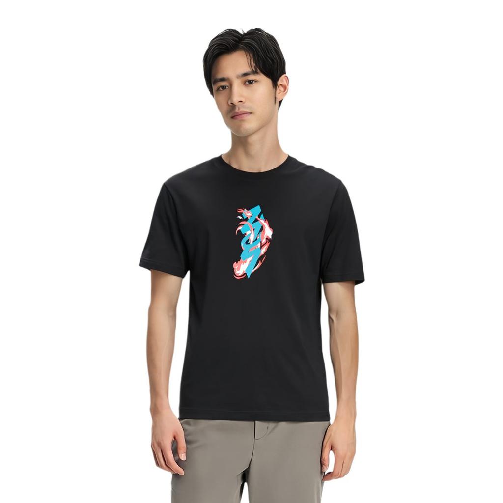 Jordan T Shirts Men's Black Crew Neck Moderate Straight Fit FN5349-010