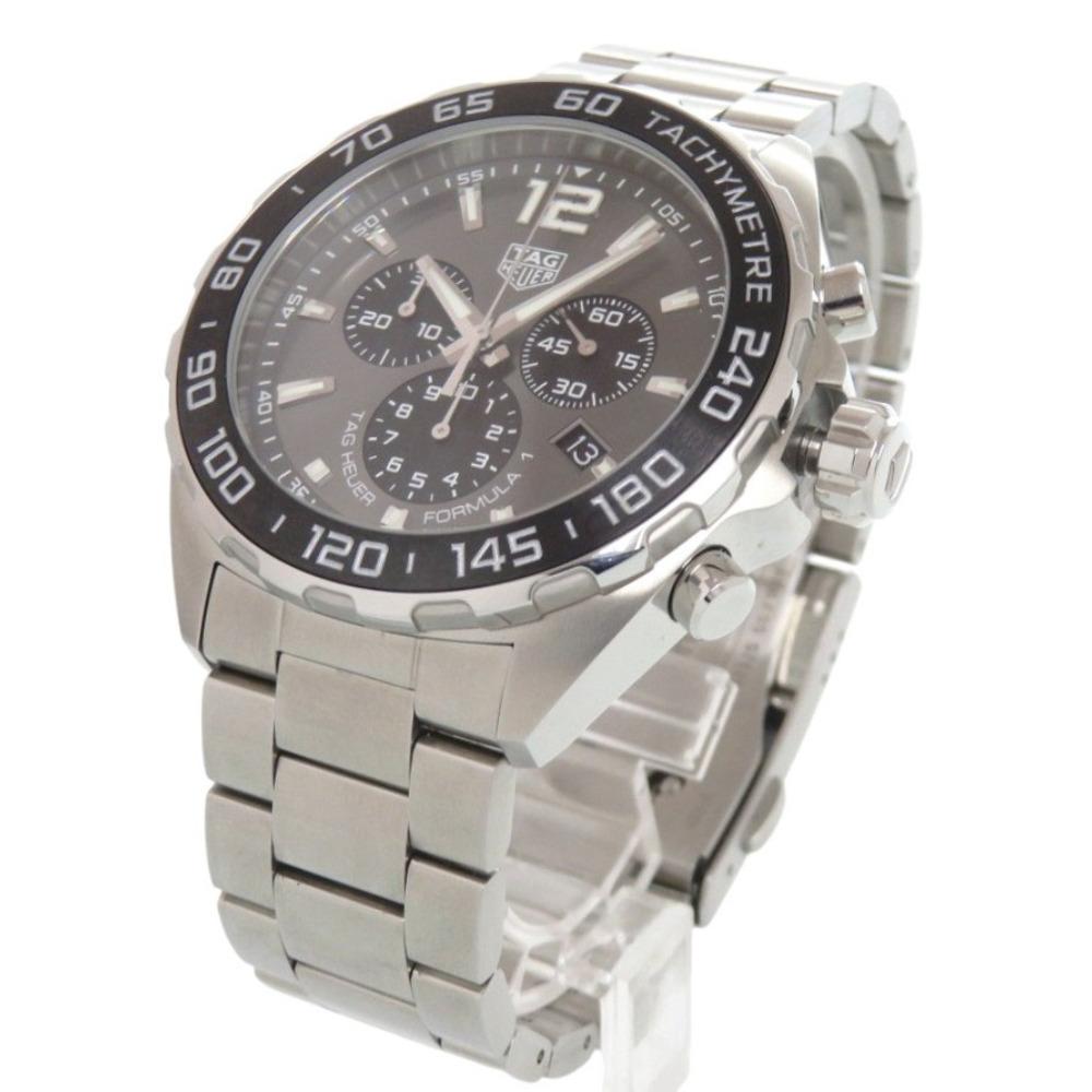 Used AUTHENTIC TAG HEUER CAZ1011 Formula 1 Gray Silver SS Ceramic Quartz Wristwatch